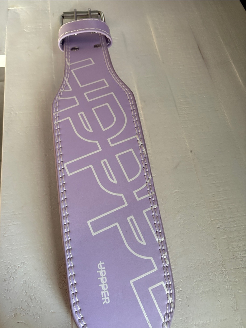 U-PROW Purple Weight Lifting Belt with White Logo